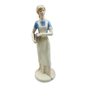 Vintage  Nurse Glossy Porcelain Figurine 11.5' 1983